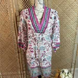 Zara Cotton Floral Tunic